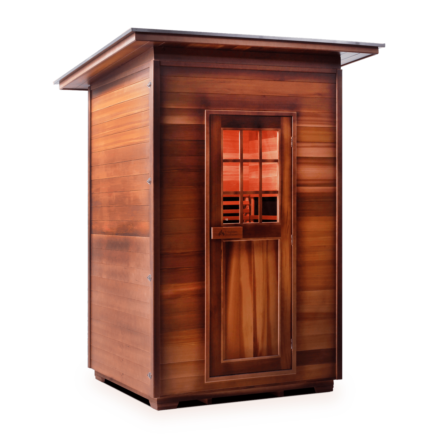 Enlighten Sauna Infrared Sauna Outdoor with Slope Roof Enlighten Sauna - SIERRA 2 Full Spectrum Infrared Indoor or Outdoor Sauna