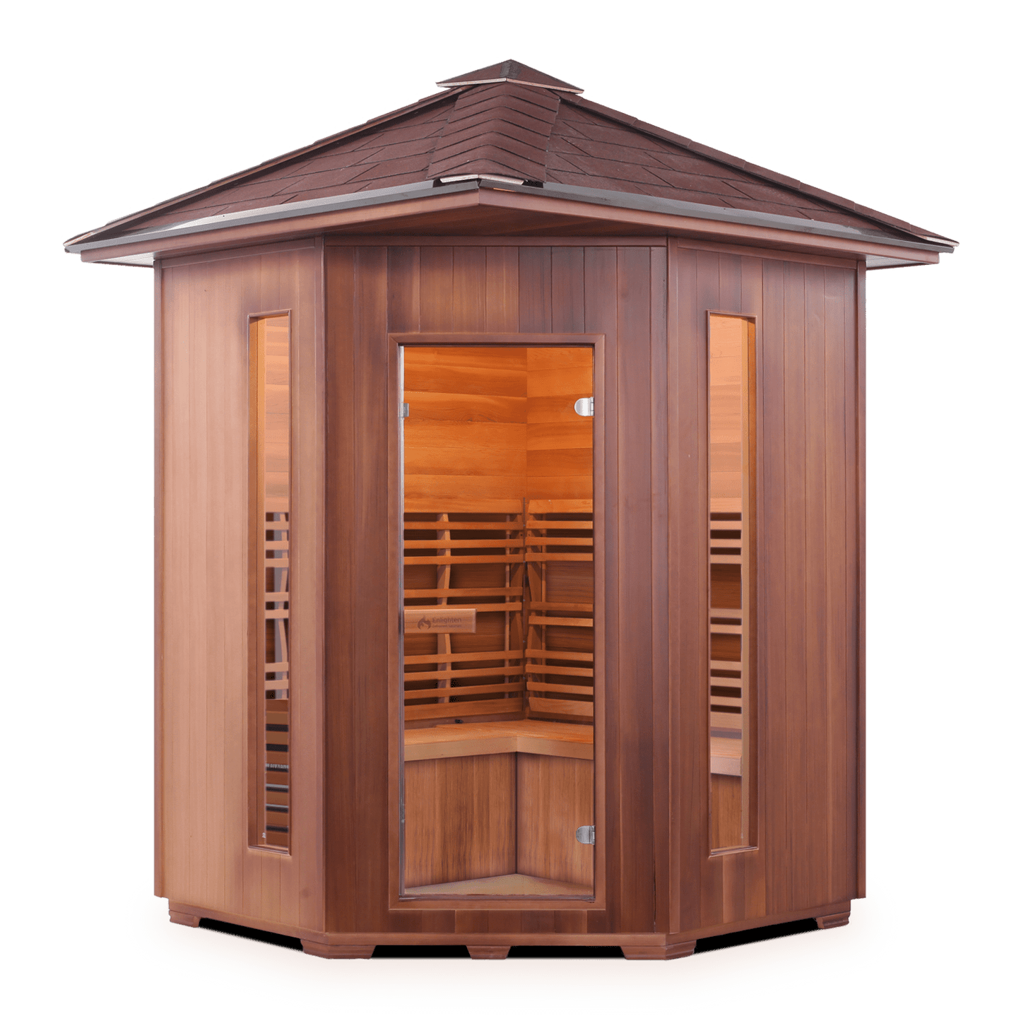 Enlighten Sauna Traditional Sauna Indoor Corner Unit Enlighten Sauna - SunRise 4 Dry Traditional Indoor/Outdoor/Corner Sauna