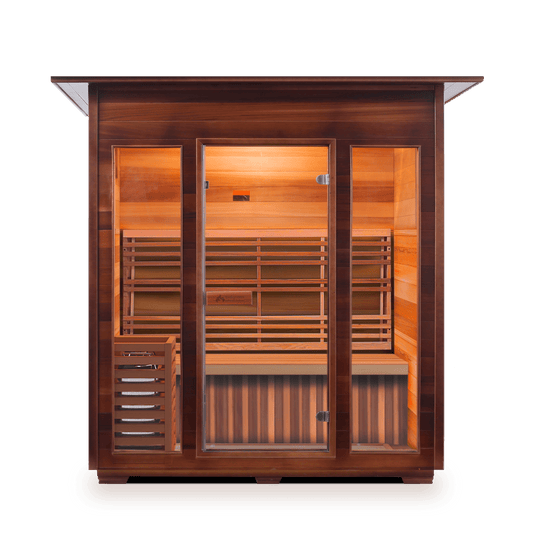 Enlighten Sauna Traditional Sauna Indoor Enlighten Sauna - SunRise 4 Dry Traditional Indoor/Outdoor/Corner Sauna