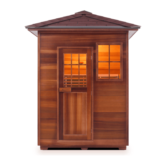 Enlighten Sauna Traditional Sauna Indoor (flat roof) Enlighten Sauna - MoonLight 3 Dry Traditional Indoor or Outdoor Sauna