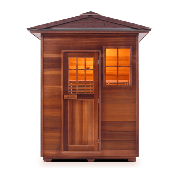 Enlighten Sauna Traditional Sauna Indoor (flat roof) Enlighten Sauna - MoonLight 3 Dry Traditional Indoor or Outdoor Sauna