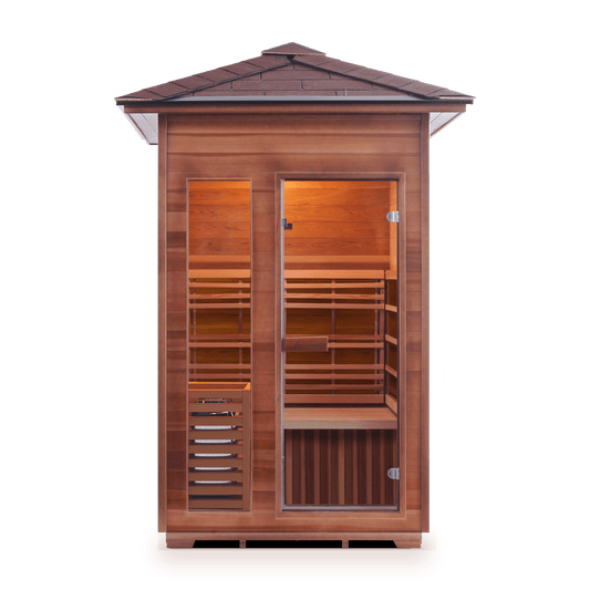 Enlighten Sauna Traditional Sauna Outdoor Peak Enlighten Sauna - SunRise 2 Dry Traditional Indoor or Outdoor Sauna