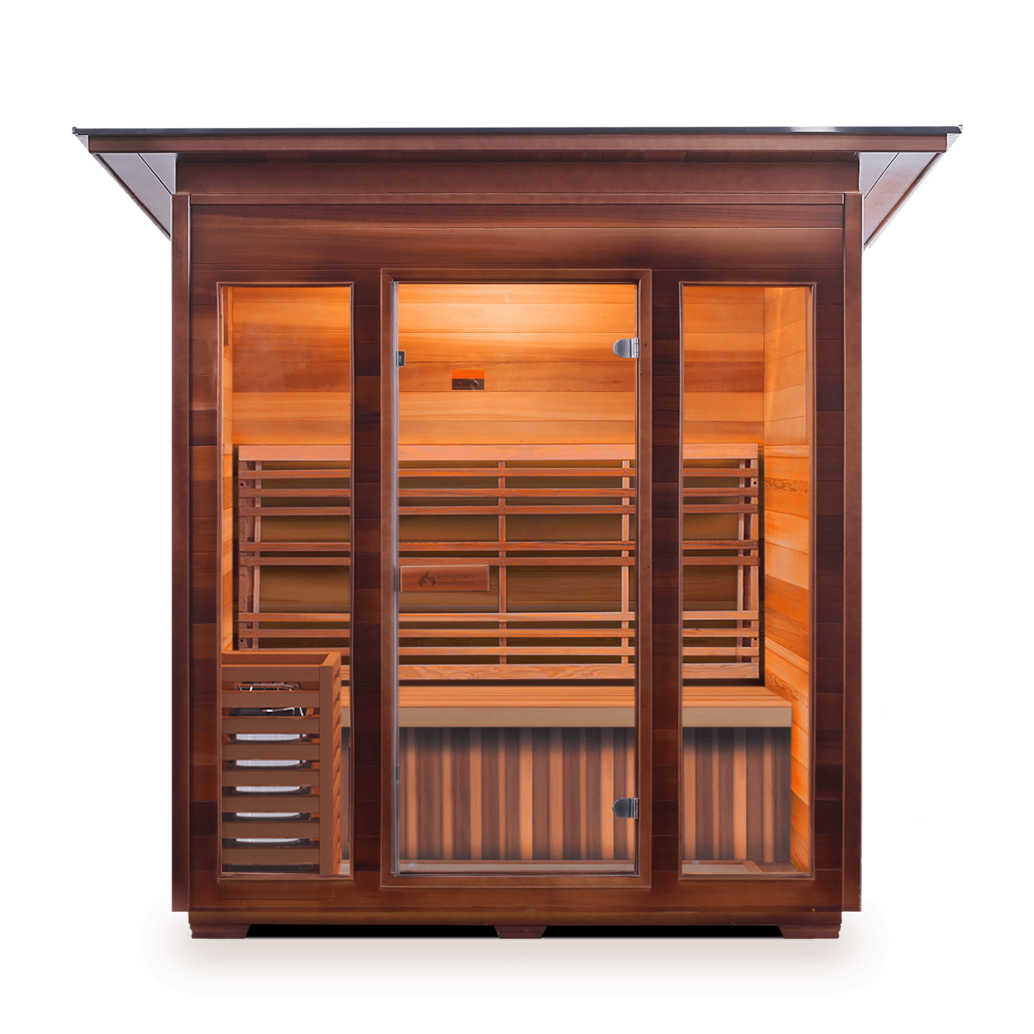 Enlighten Sauna Traditional Sauna Outdoor Slope Enlighten Sauna - SunRise 4 Dry Traditional Indoor/Outdoor/Corner Sauna