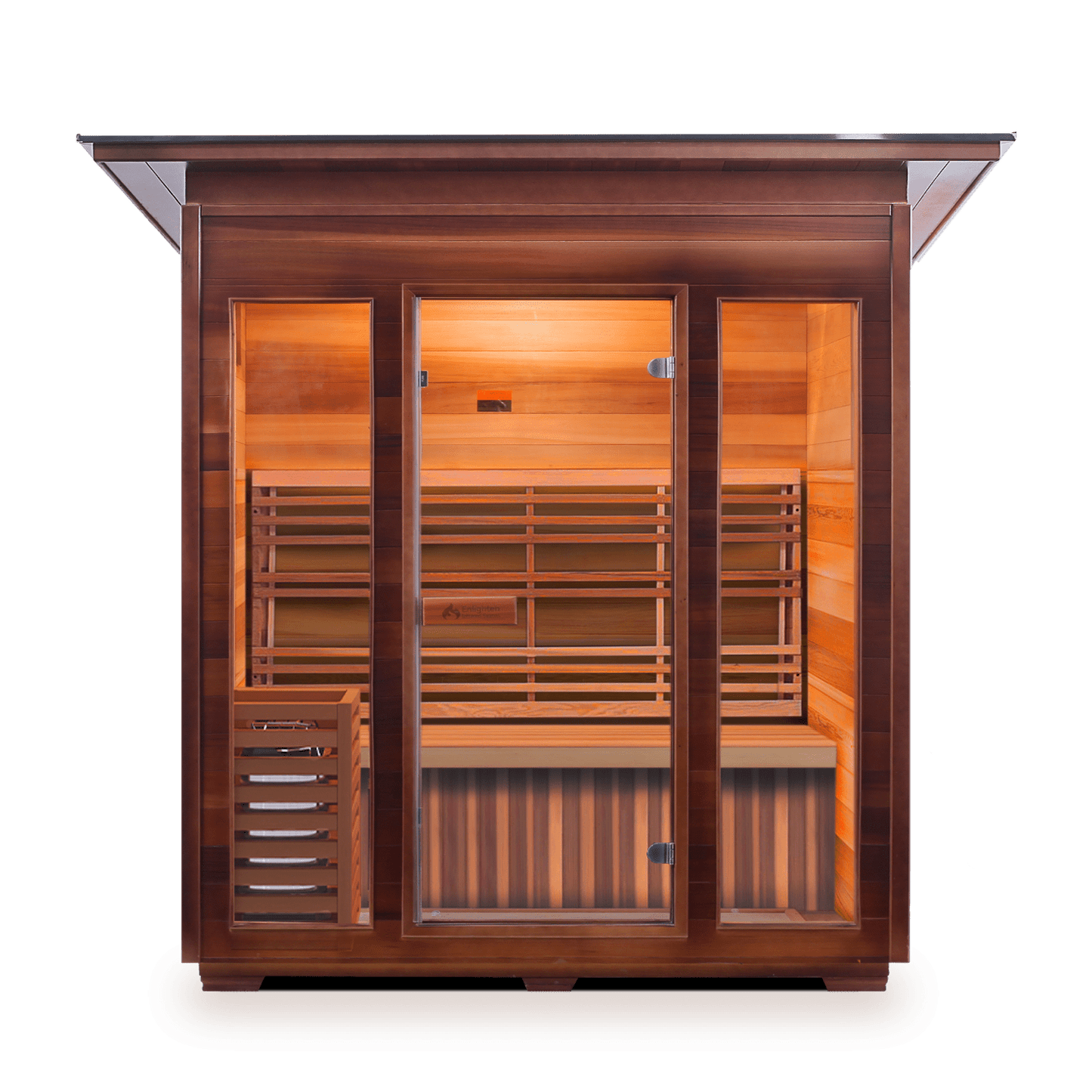 Enlighten Sauna Traditional Sauna Outdoor Slope Enlighten Sauna - SunRise 4 Dry Traditional Indoor/Outdoor/Corner Sauna