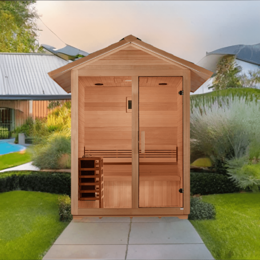 Golden Designs Sauna Golden Designs "Arlberg" 3 Person Traditional Outdoor Sauna - Canadian Hemlock