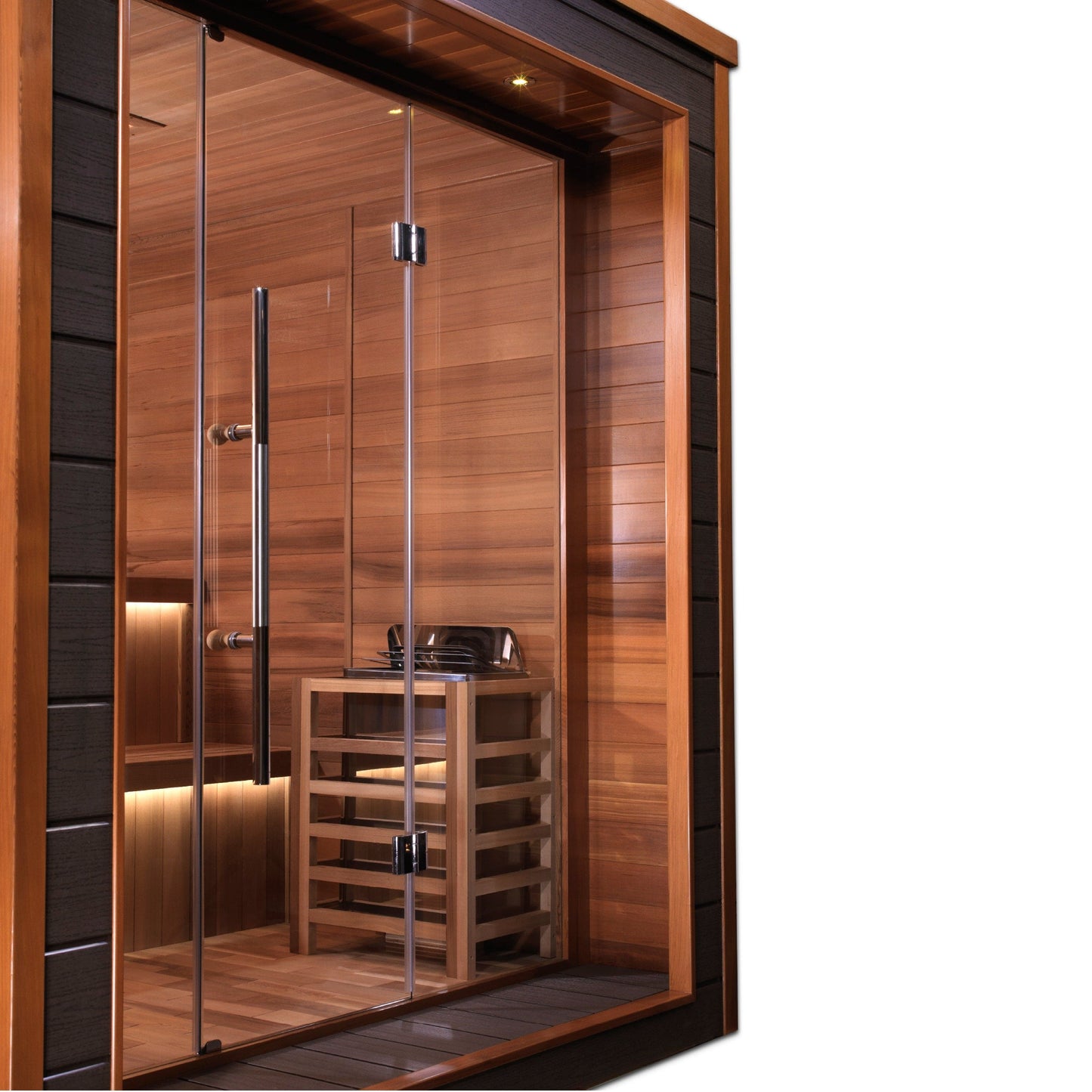 Golden Designs Sauna Golden Designs Bergen 6 Person Outdoor-Indoor Traditional Sauna (GDI-8206-01) - Canadian Red Cedar Interior