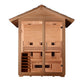 Golden Designs Sauna Golden Designs "Carinthia" 3 Person Hybrid (PureTech™ Full Spectrum IR or Traditional Stove) Outdoor Sauna - Canadian Hemlock