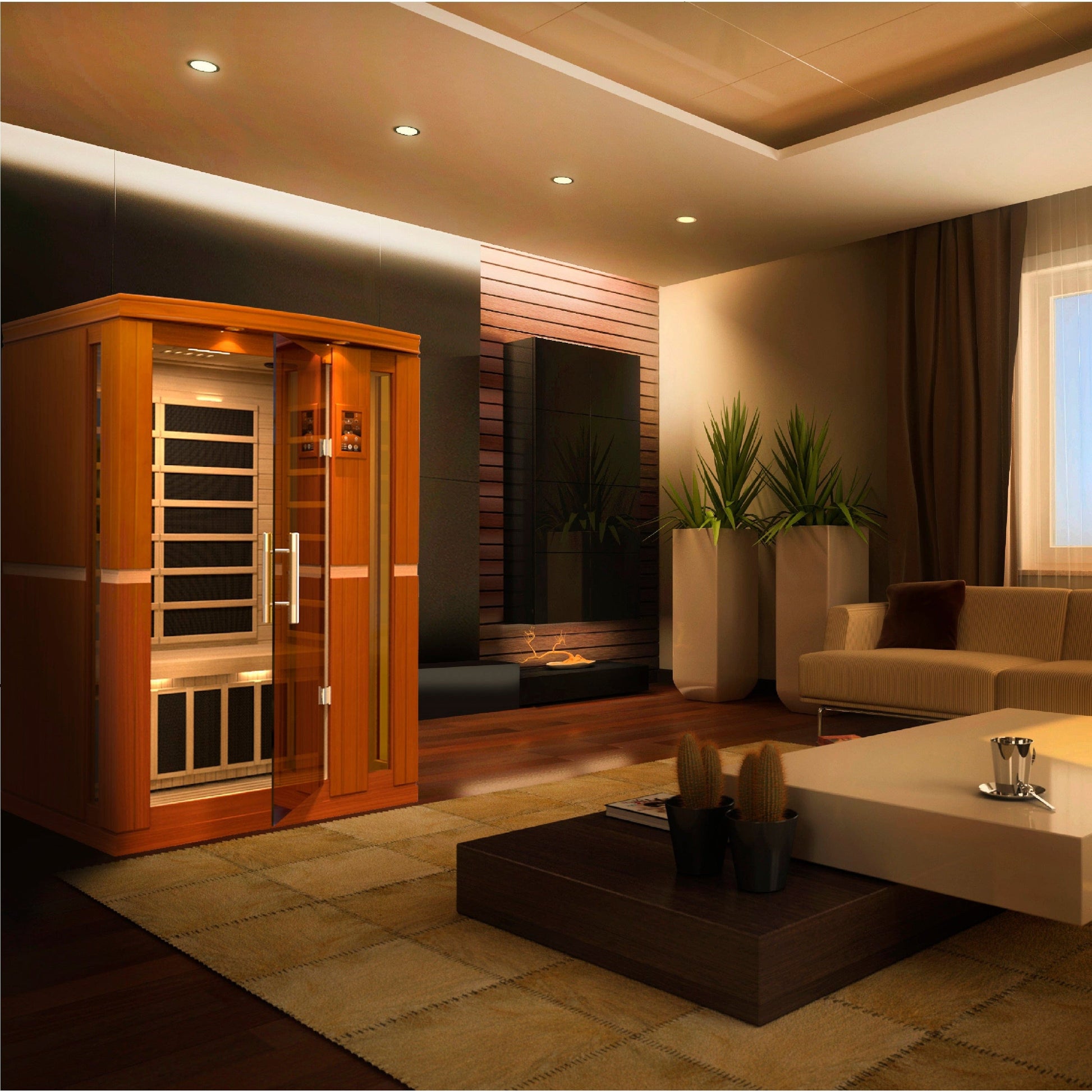 Golden Designs Sauna Golden Designs Dynamic Low EMF Far Infrared 2 Person Sauna, Vittoria Edition