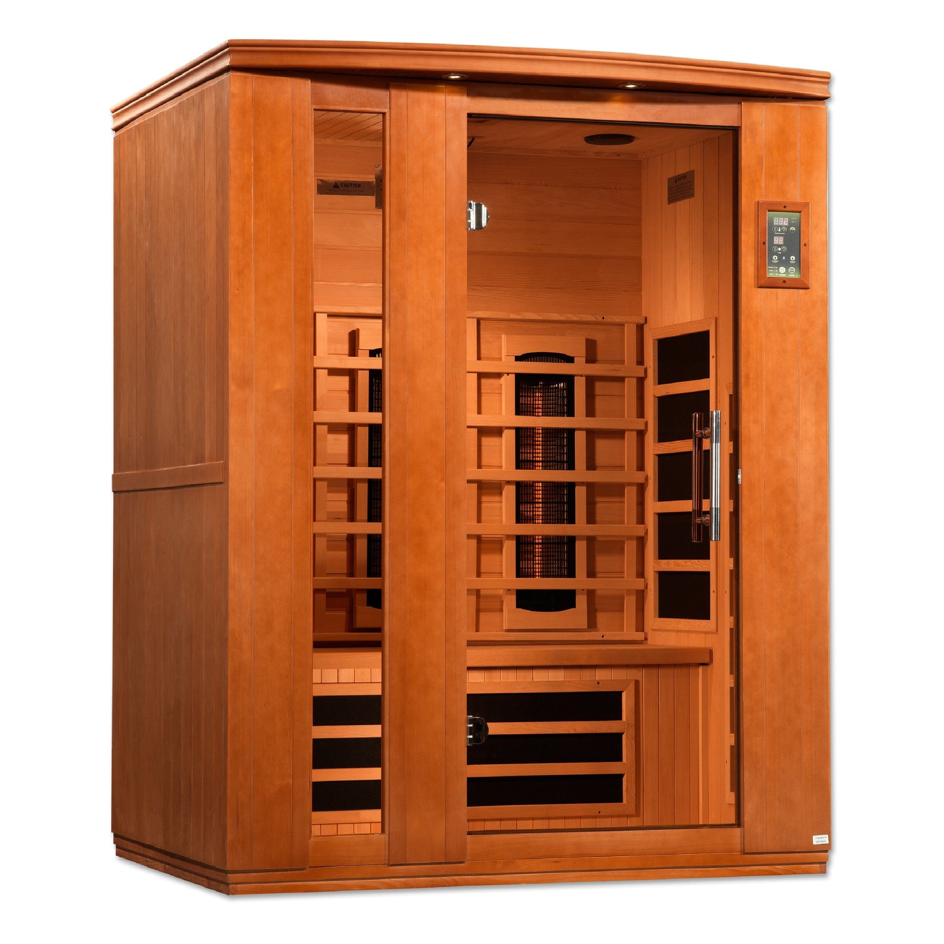 Golden Designs Sauna Golden Designs Dynamic Lugano 3-Person Full Spectrum Near Zero EMF FAR Infrared Sauna - Canadian Hemlock