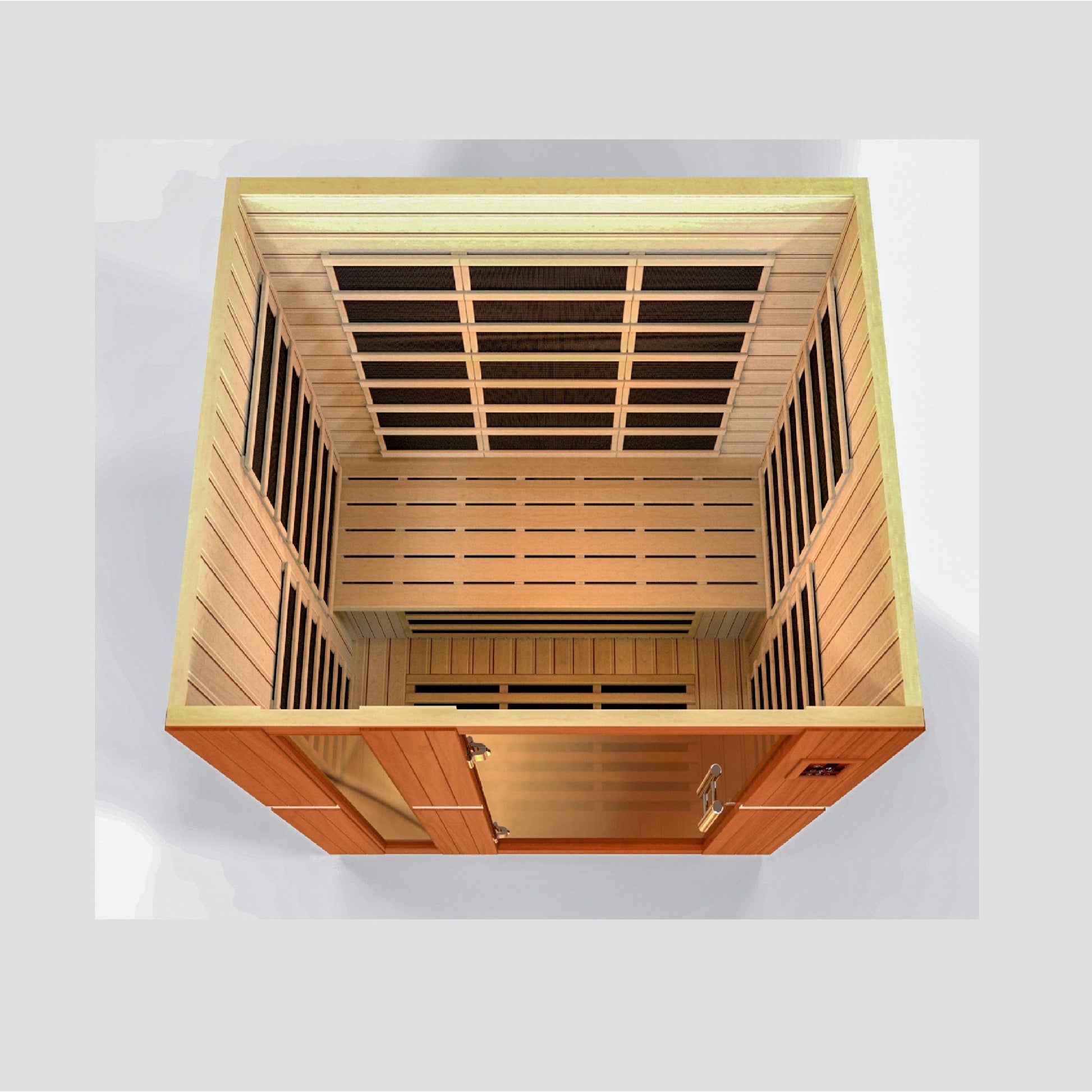 Golden Designs Sauna Golden Designs Dynamic Lugano 3-person Low EMF (Under 8MG) FAR Infrared Sauna (Canadian Hemlock)