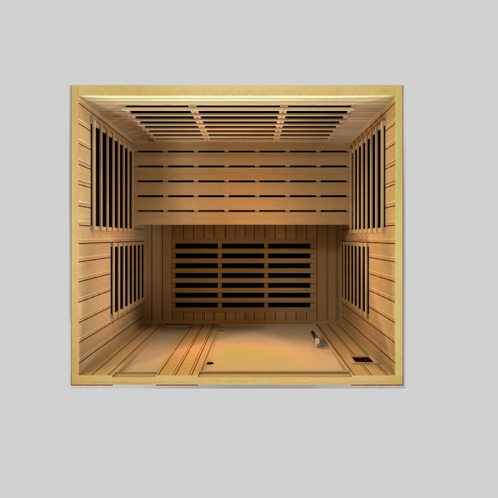 Golden Designs Sauna Golden Designs Dynamic Lugano 3-person Low EMF (Under 8MG) FAR Infrared Sauna (Canadian Hemlock)