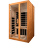 Golden Designs Sauna Golden Designs Dynamic Santiago Elite 2-person Ultra Low EMF FAR Infrared Sauna - Canadian Hemlock