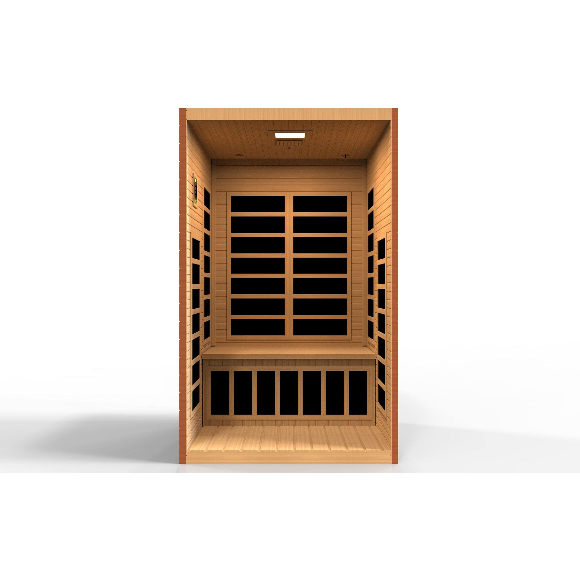 Golden Designs Sauna Golden Designs Dynamic Santiago Elite 2-person Ultra Low EMF FAR Infrared Sauna - Canadian Hemlock