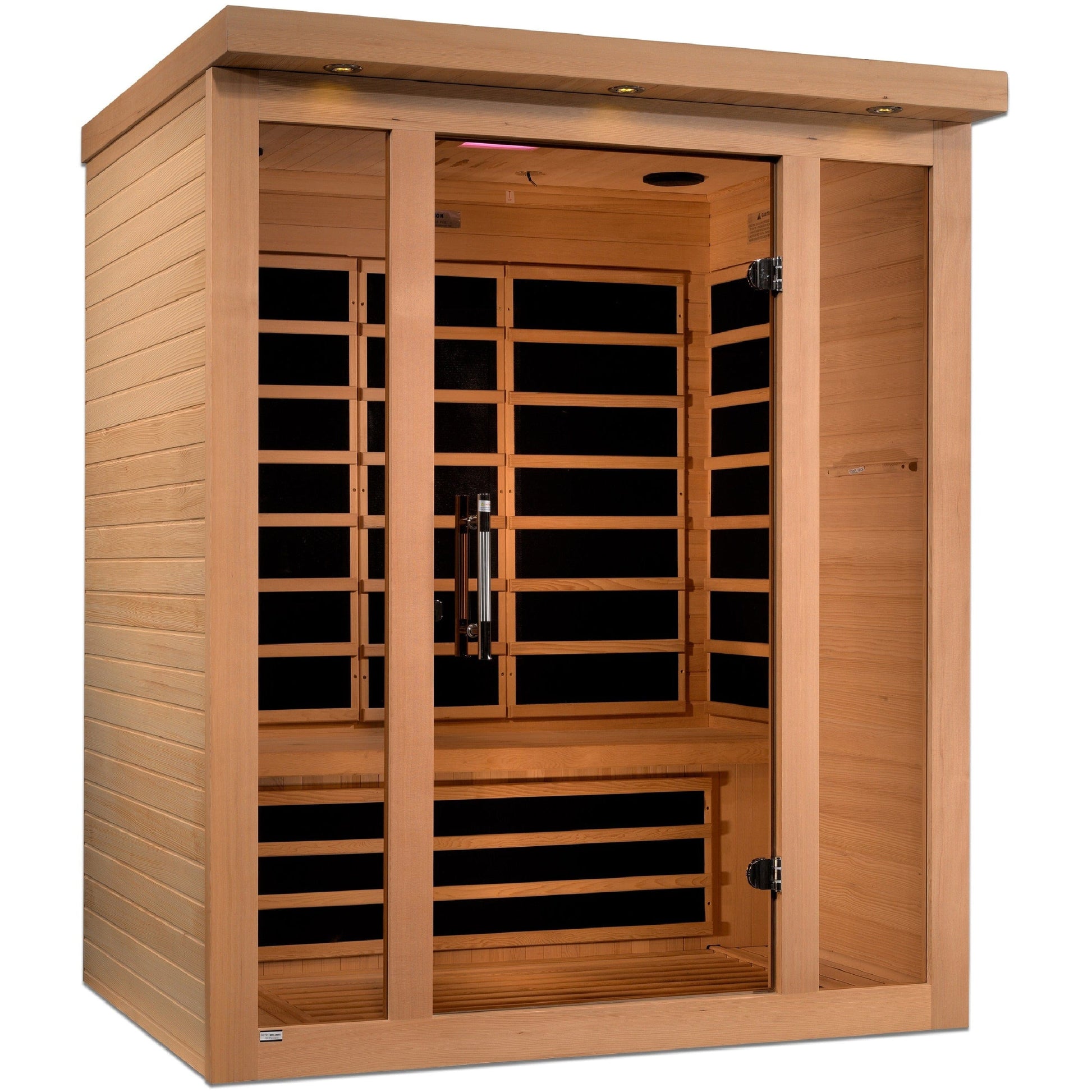 Golden Designs Sauna Golden Designs Dynamic Vila 3-person Ultra Low EMF FAR Infrared Sauna - Canadian Hemlock