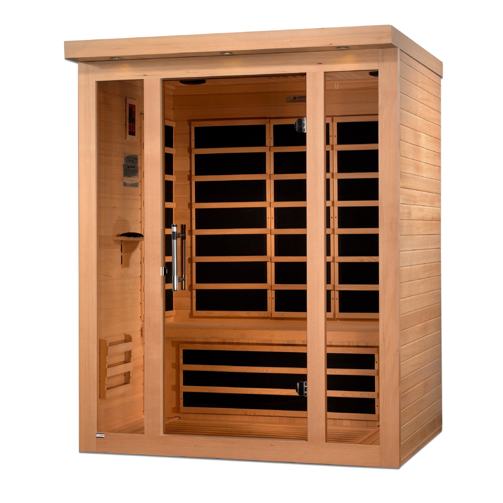 Golden Designs Sauna Golden Designs Dynamic Vila 3-person Ultra Low EMF FAR Infrared Sauna - Canadian Hemlock