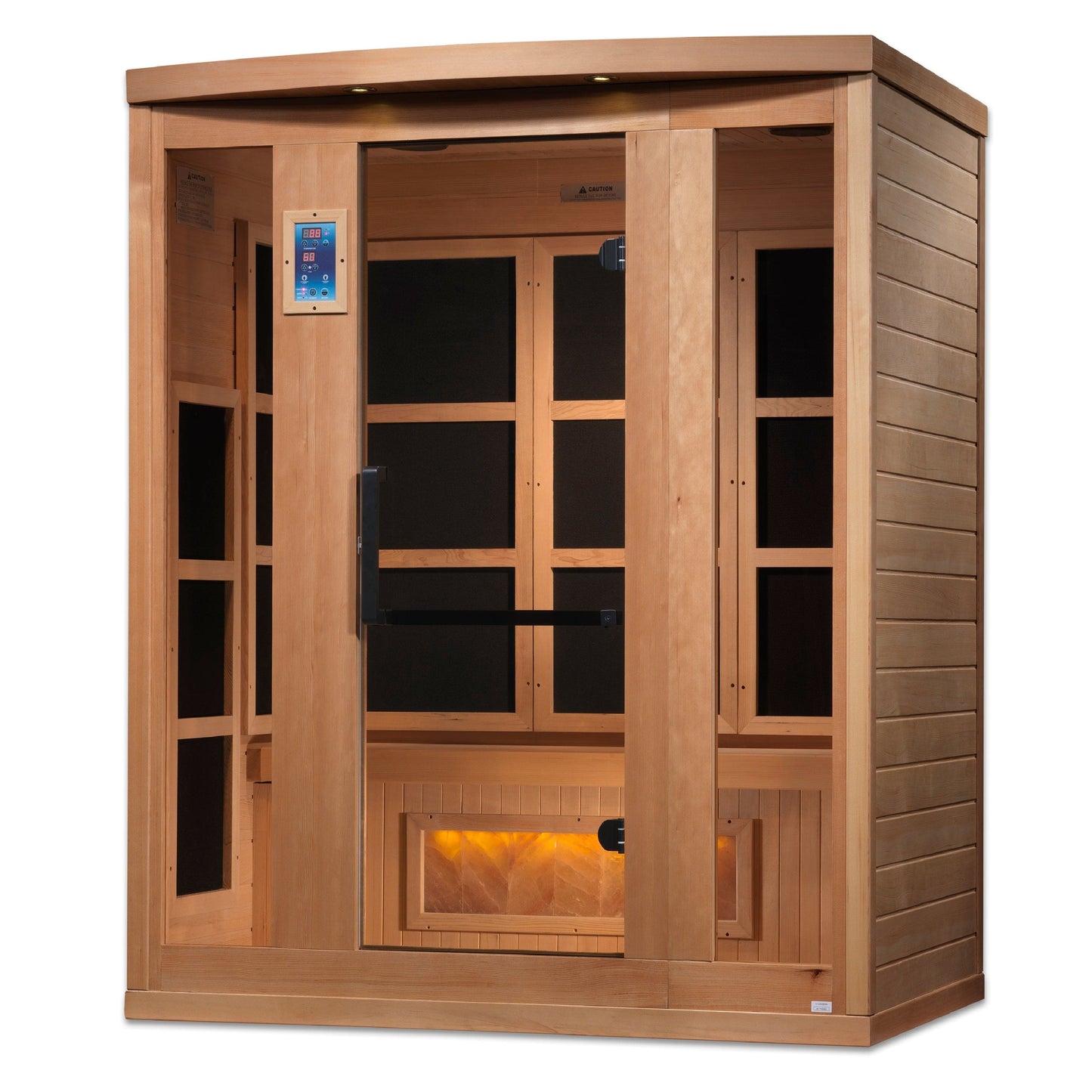 Golden Designs Sauna Golden Designs Hotel Edition 3 Person Near Zero EMF with Himalayan Salt Bar