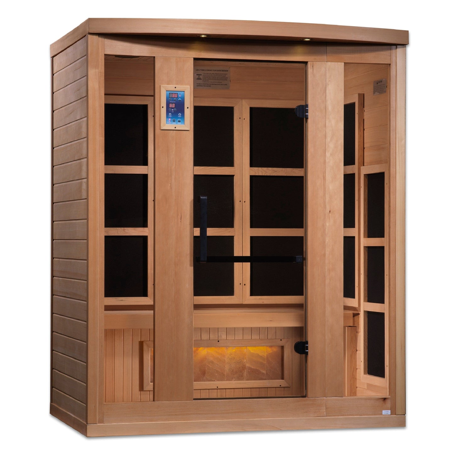 Golden Designs Sauna Golden Designs Hotel Edition 3 Person Near Zero EMF with Himalayan Salt Bar