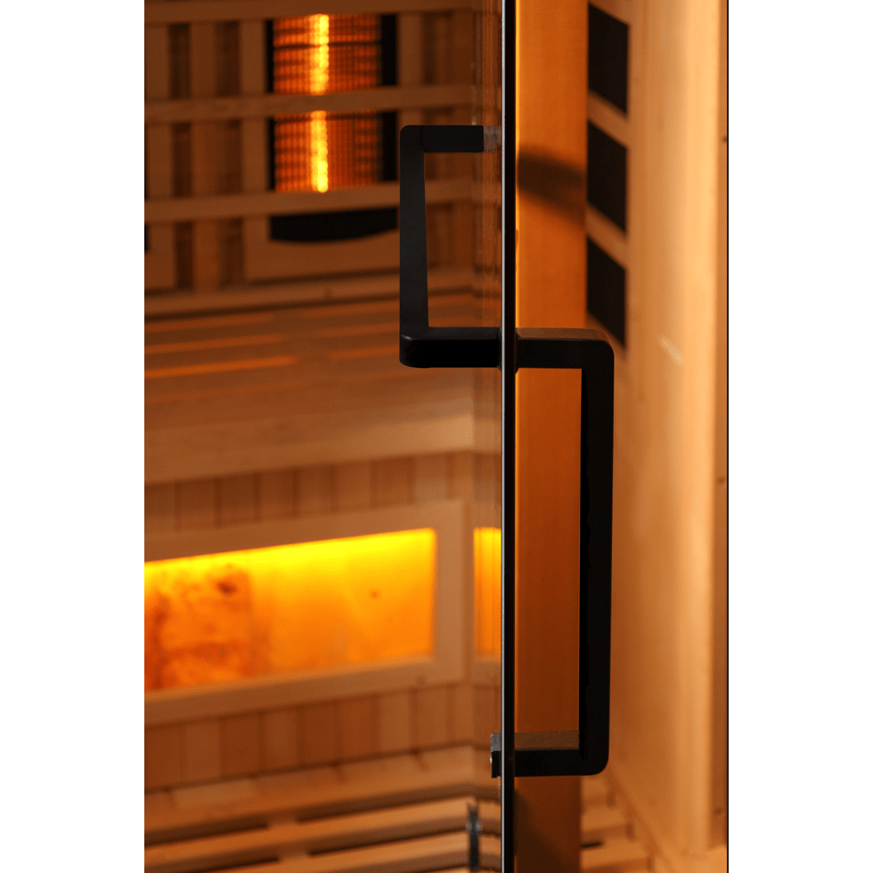 Golden Designs Sauna Golden Designs Hotel Edition 3 Person Near Zero EMF with Himalayan Salt Bar