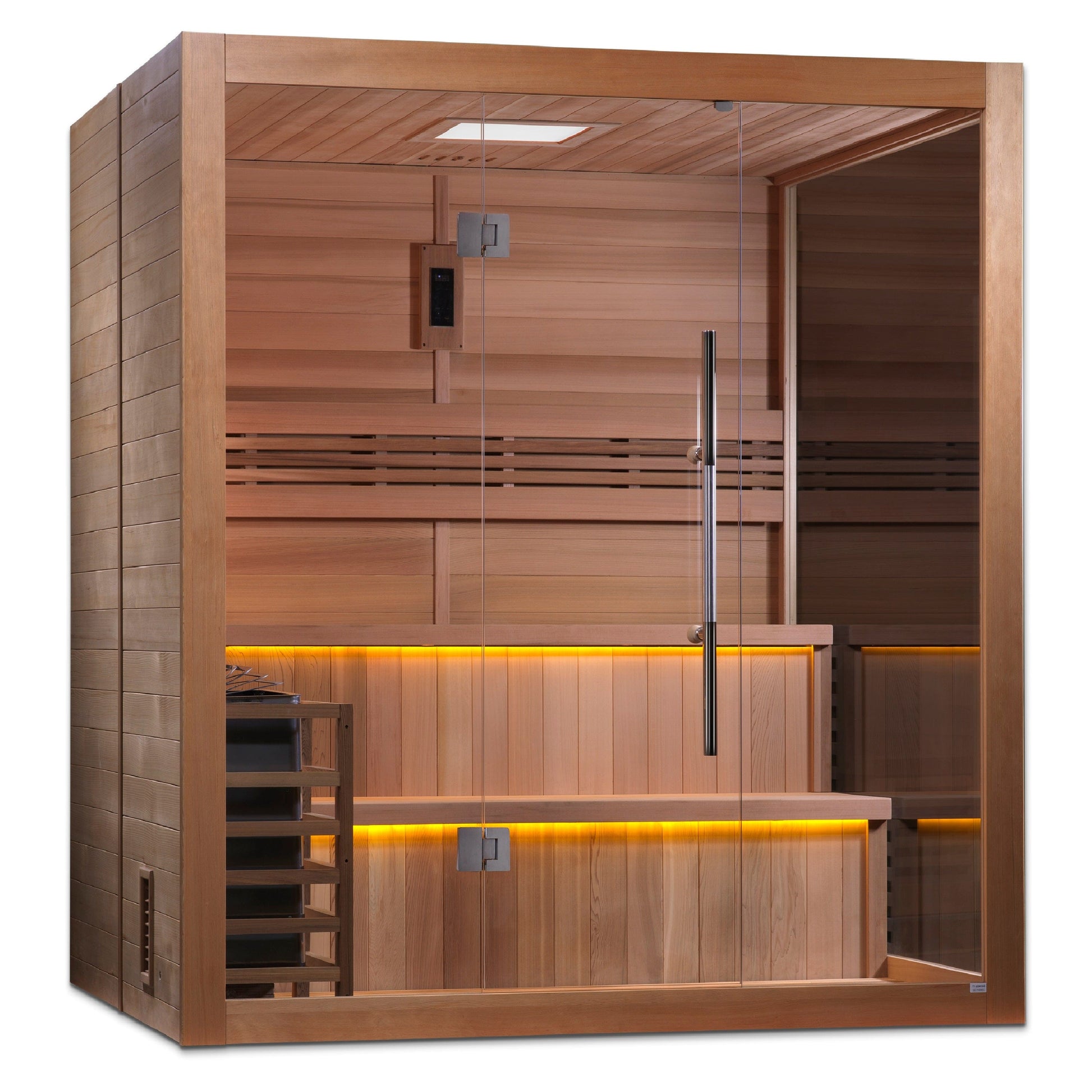 Golden Designs Sauna Golden Designs "Kuusamo Edition" 6 Person Indoor Traditional Steam Sauna - Canadian Red Cedar Interior