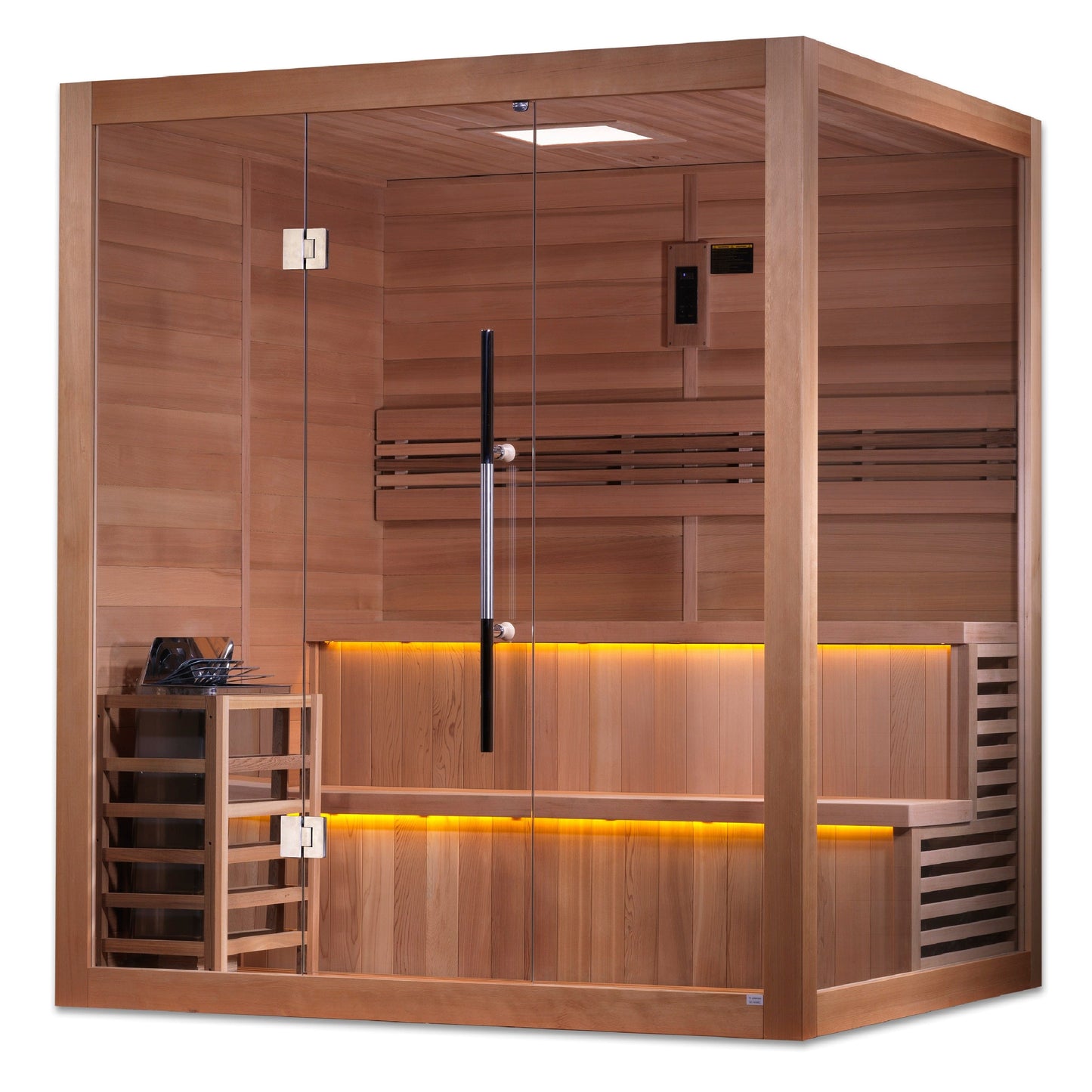 Golden Designs Sauna Golden Designs "Kuusamo Edition" 6 Person Indoor Traditional Steam Sauna - Canadian Red Cedar Interior