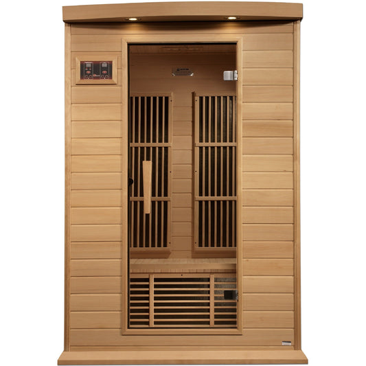 Golden Designs Sauna Golden Designs Maxxus 2-Person Hemlock Near Zero EMF FAR IR Sauna (Canadian Hemlock)