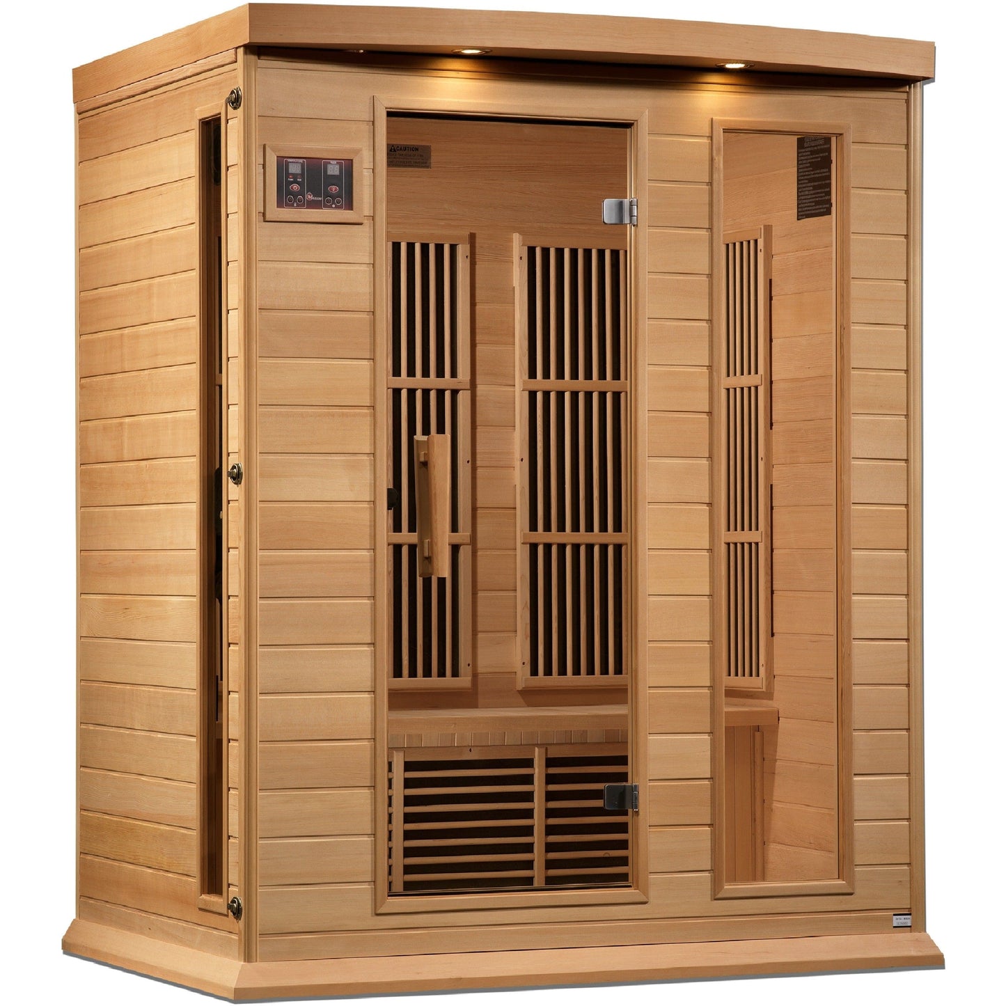 Golden Designs Sauna Golden Designs Maxxus 3-Person Hemlock Near Zero EMF FAR IR Sauna (Canadian Hemlock)