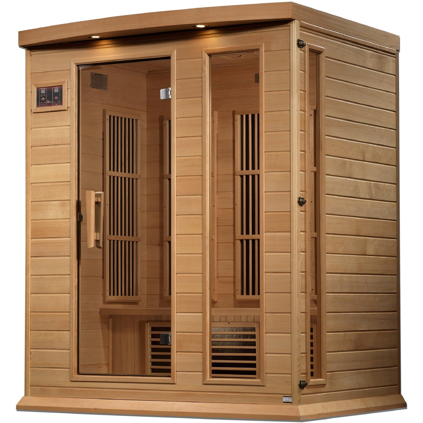 Golden Designs Sauna Golden Designs Maxxus 3-Person Hemlock Near Zero EMF FAR IR Sauna (Canadian Hemlock)