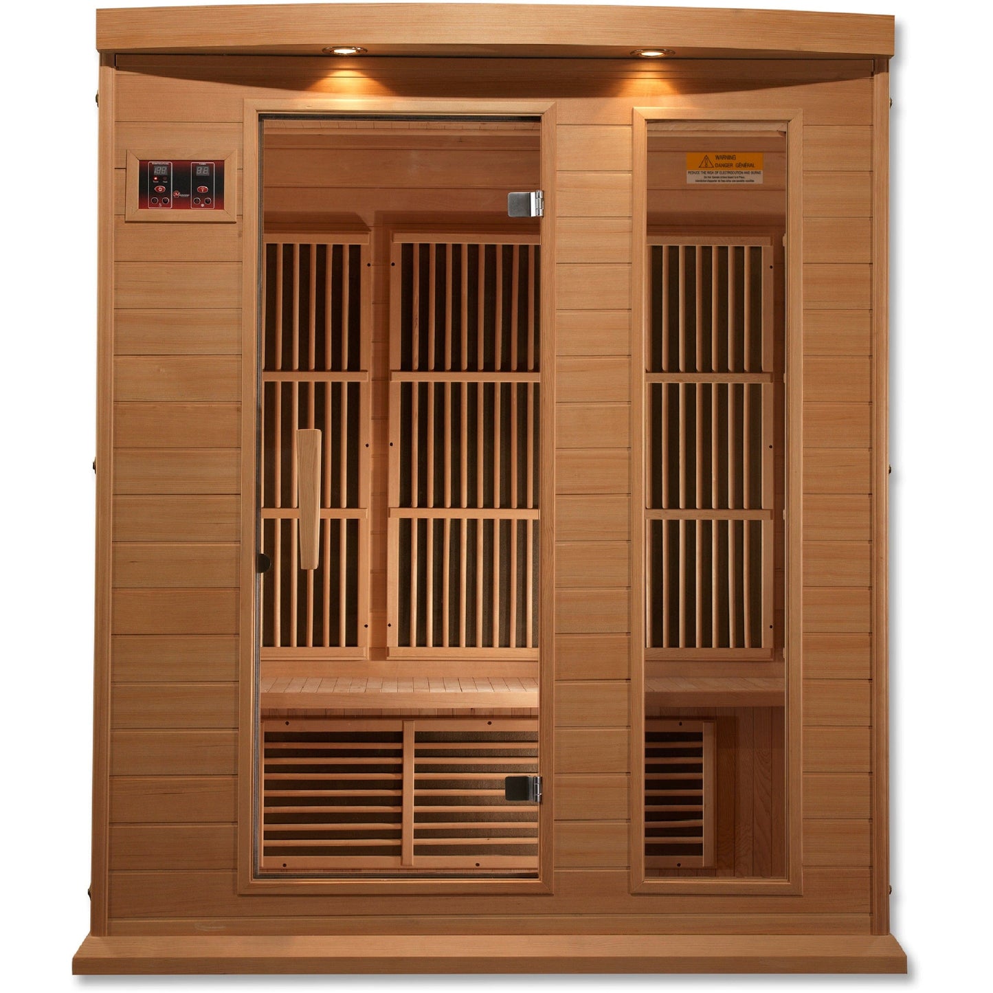 Golden Designs Sauna Golden Designs Maxxus 3-Person Low EMF FAR Infrared Sauna Canadian Hemlock