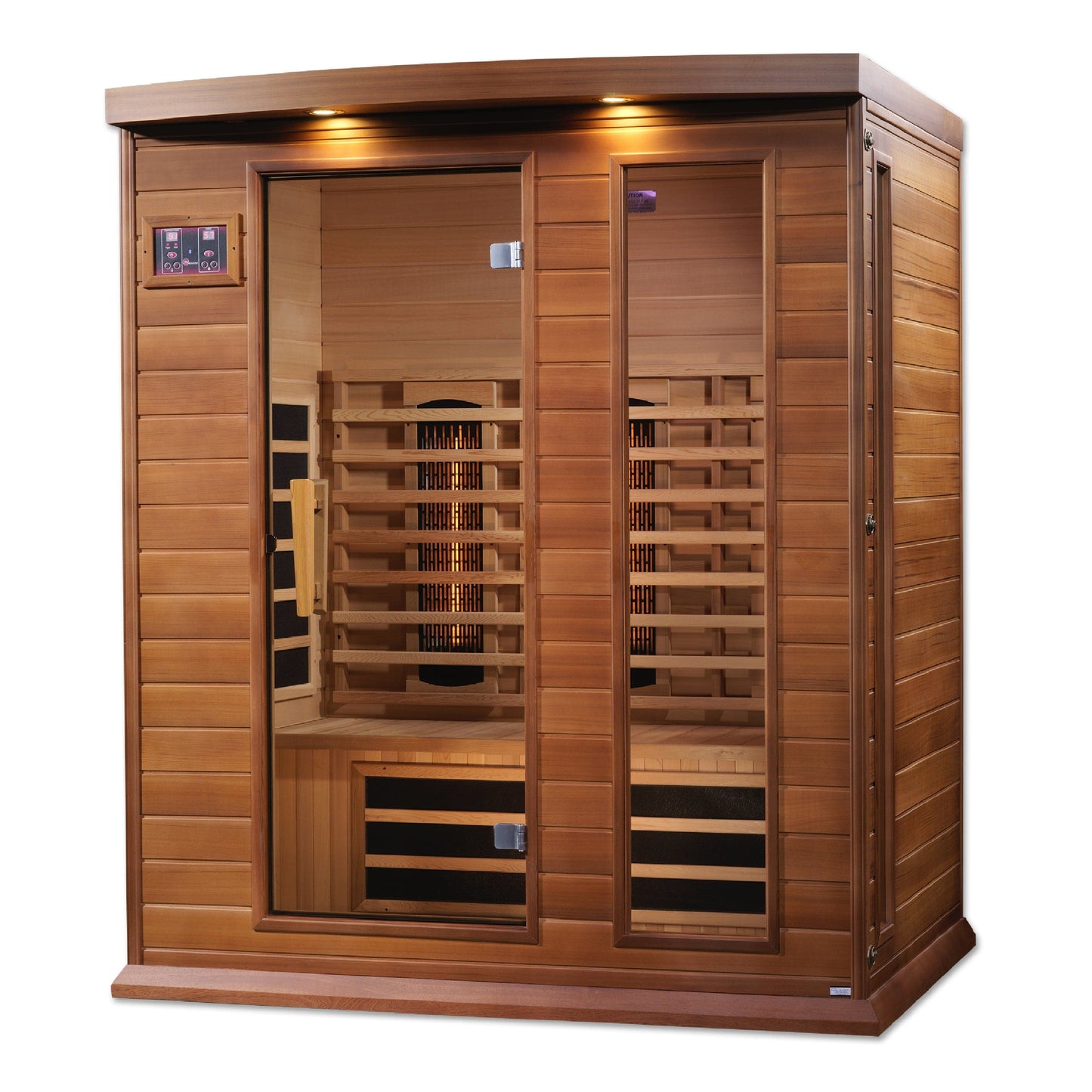 Golden Designs Sauna Golden Designs Maxxus 3 Person Red Cedar Full Spectrum Near Zero EMF FAR IR Sauna