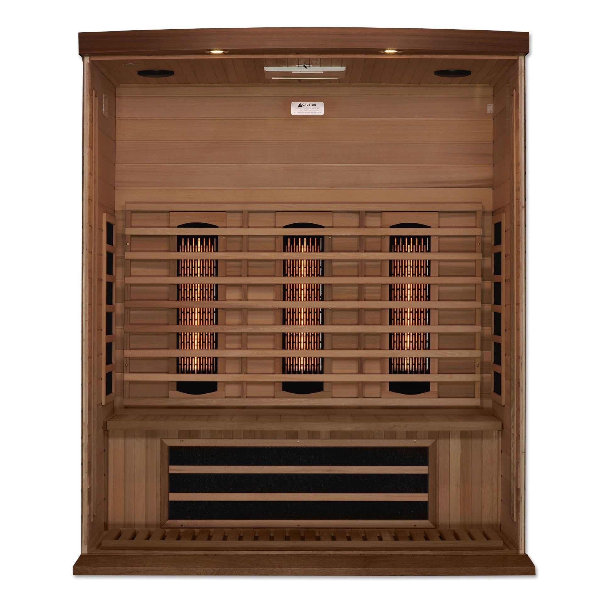 Golden Designs Sauna Golden Designs Maxxus 3 Person Red Cedar Full Spectrum Near Zero EMF FAR IR Sauna