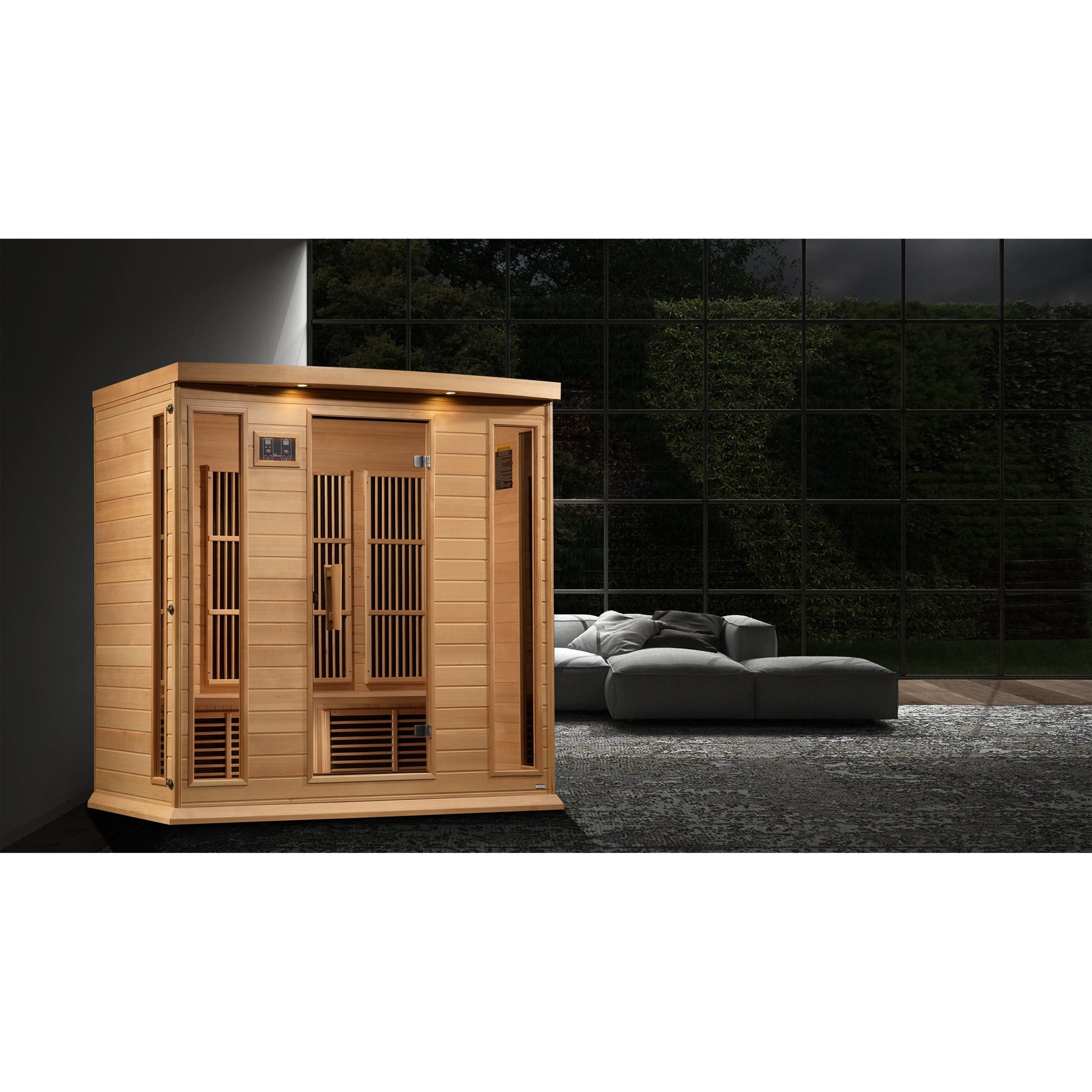 Golden Designs Sauna Golden Designs Maxxus 4-Person Hemlock Near Zero EMF FAR IR Sauna (Canadian Hemlock)