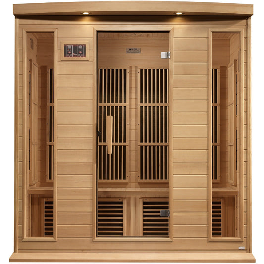 Golden Designs Sauna Golden Designs Maxxus 4-Person Hemlock Near Zero EMF FAR IR Sauna (Canadian Hemlock)