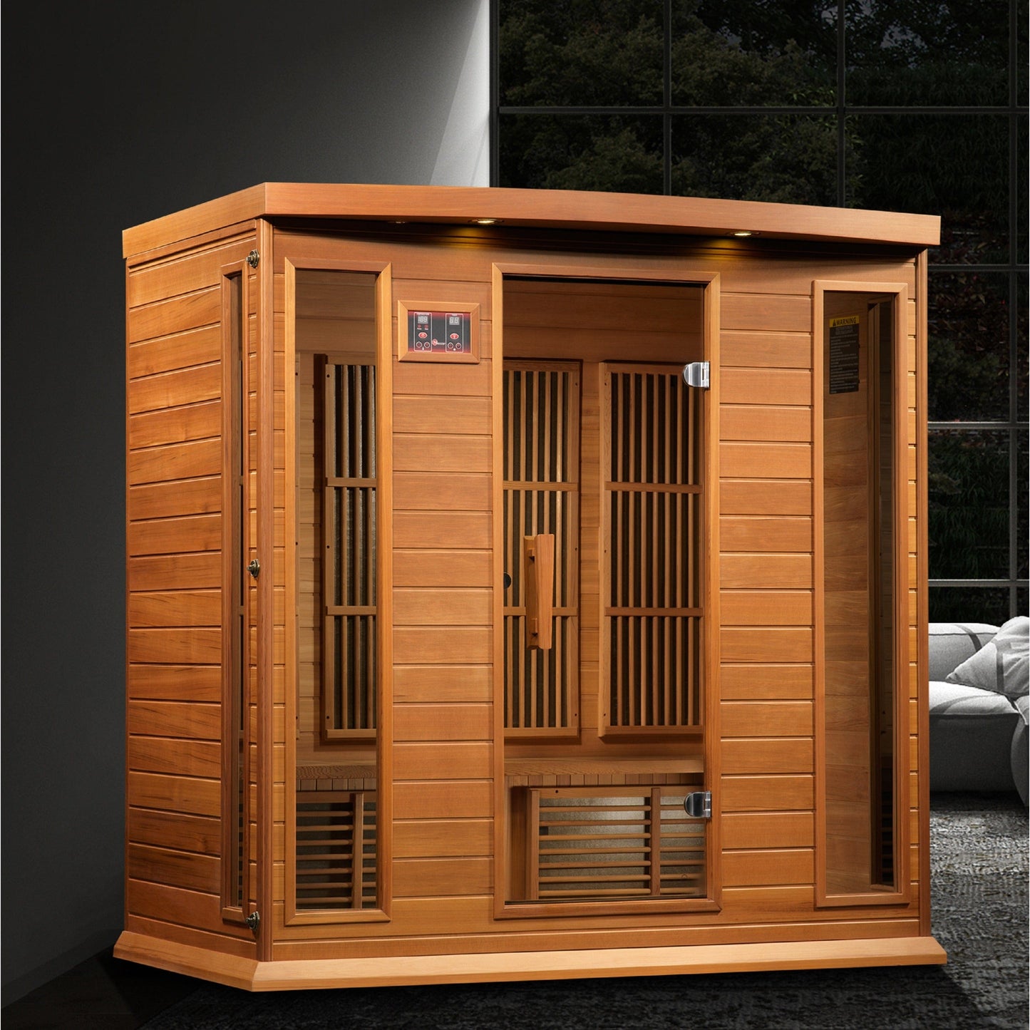 Golden Designs Sauna Golden Designs Maxxus "Chaumont Edition" 4 Person Near Zero EMF FAR Infrared Sauna - Canadian Red Cedar