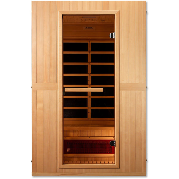 Golden Designs Sauna Golden Designs Maxxus Serenity Dual Tech 2 person Low EMF FAR Infrared Sauna Canadian Hemlock