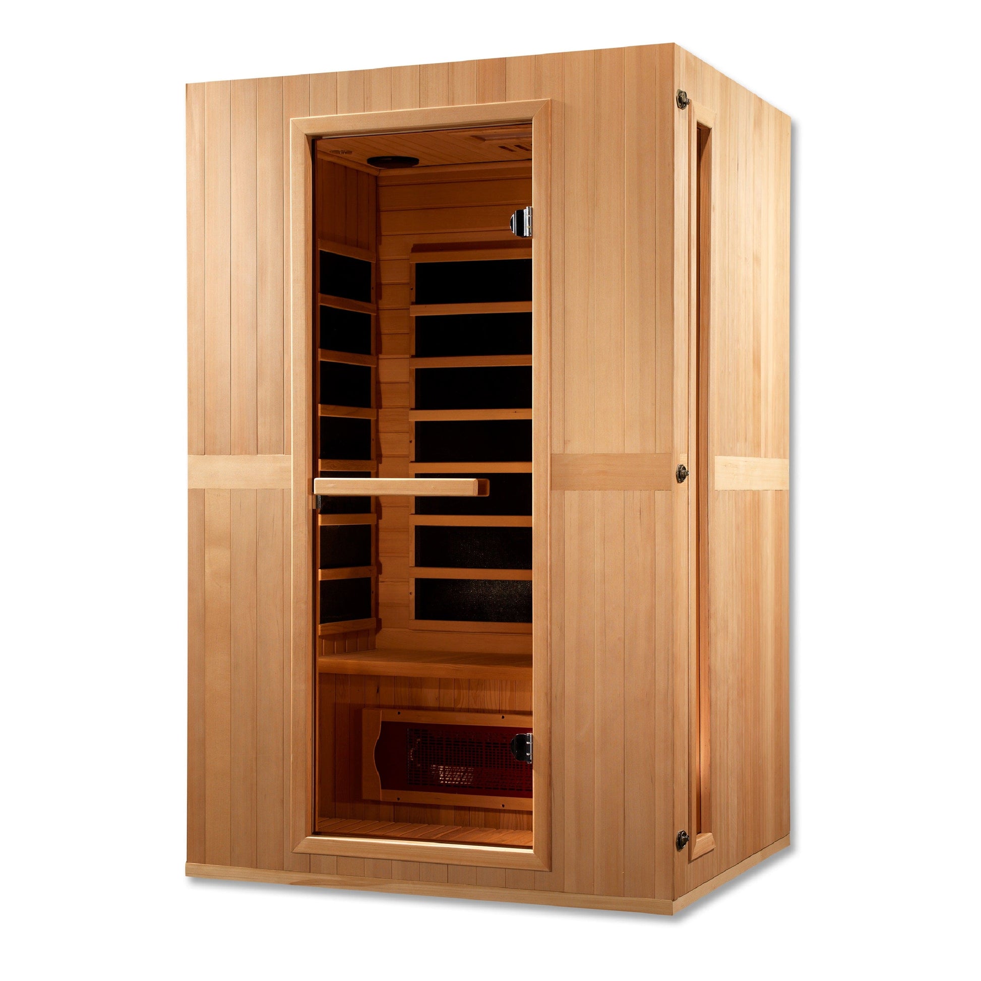 Golden Designs Sauna Golden Designs Maxxus "Serenity" Dual Tech 2 person Low EMF FAR Infrared Sauna Canadian Hemlock