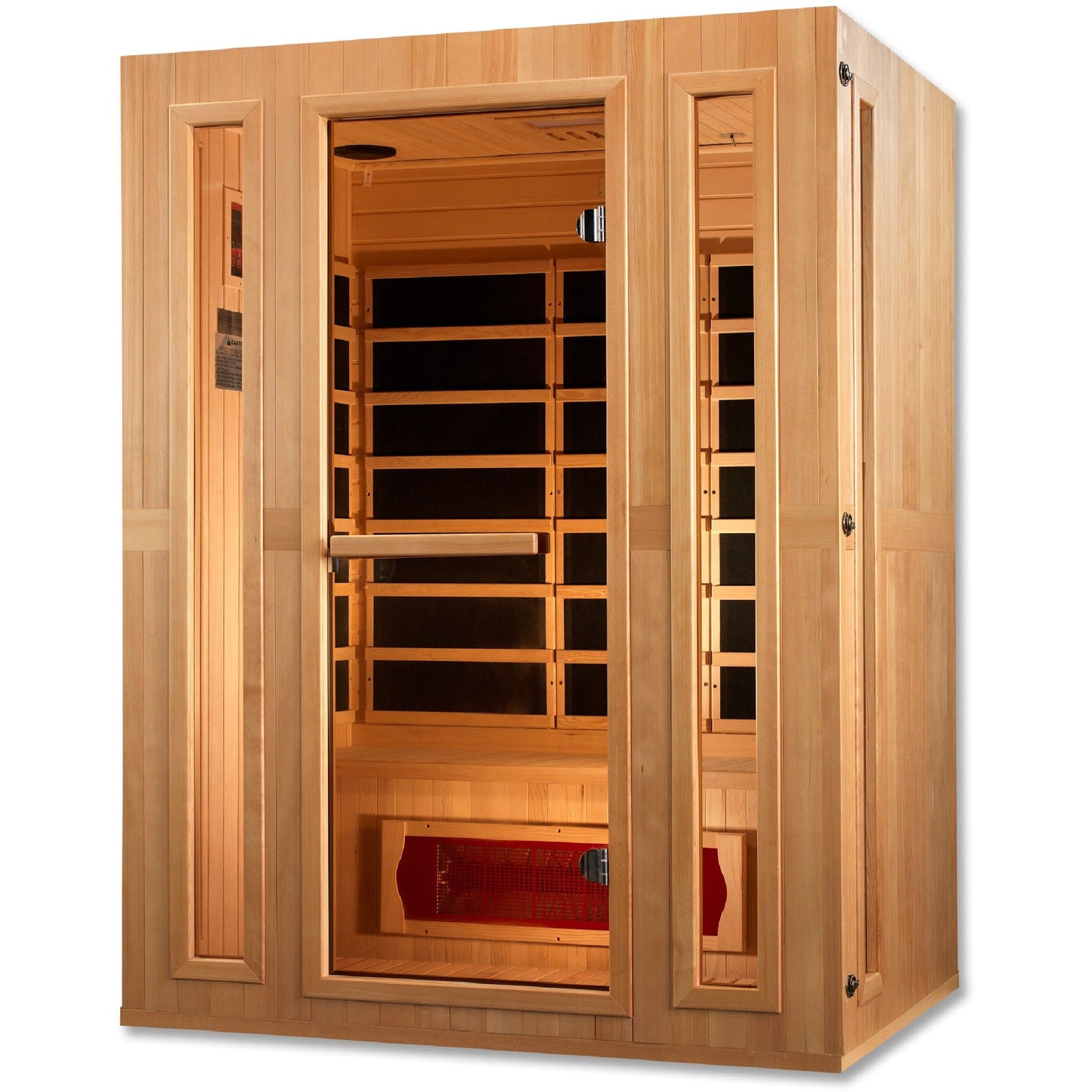 Golden Designs Sauna Golden Designs Maxxus "Trinity" Dual Tech 3 person Low EMF FAR Infrared Sauna Canadian Hemlock