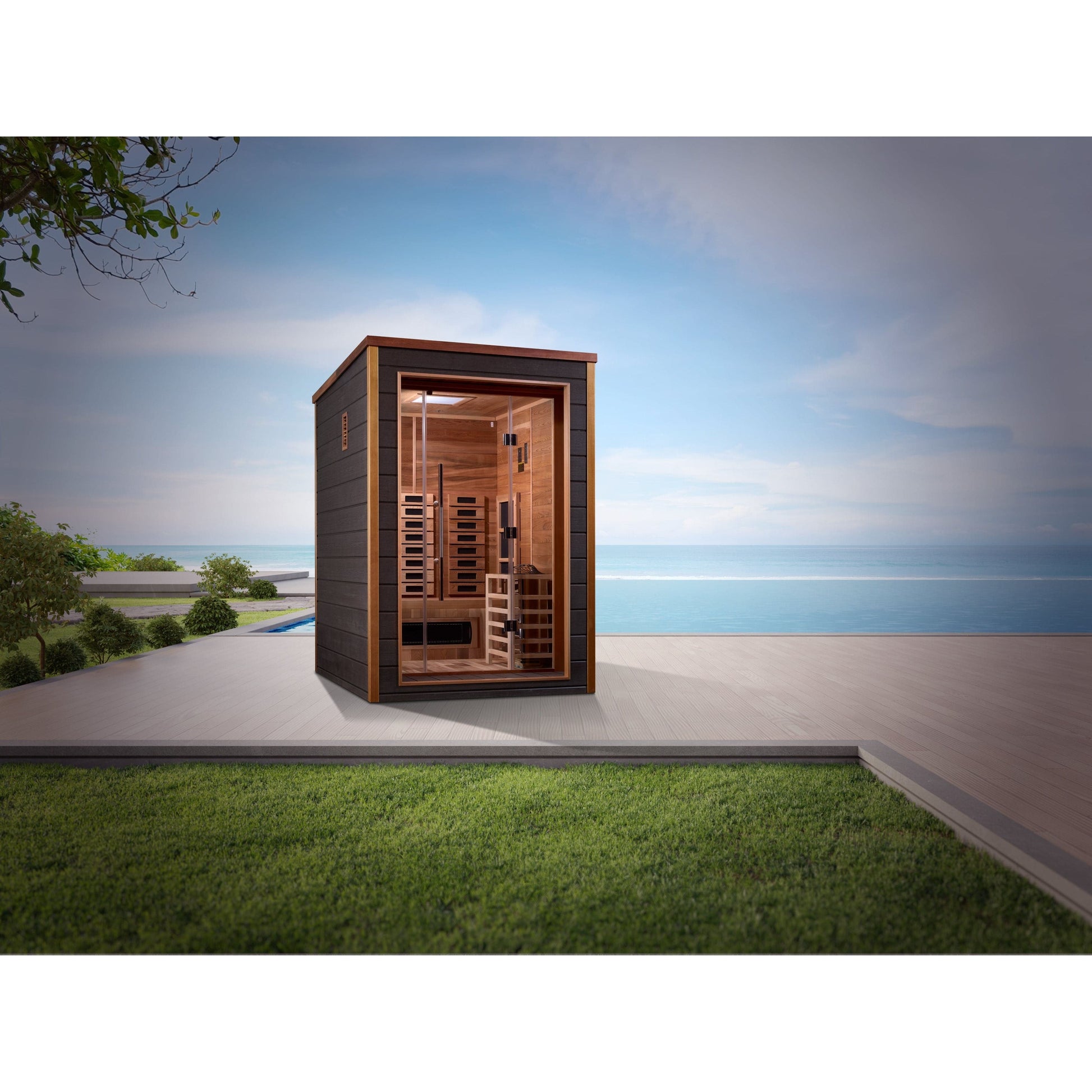 Golden Designs Sauna Golden Designs Nora 2 Person Outdoor-Indoor PureTech™ Hybrid Full Spectrum Sauna