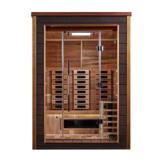 Golden Designs Sauna Golden Designs Nora 2 Person Outdoor-Indoor PureTech™ Hybrid Full Spectrum Sauna