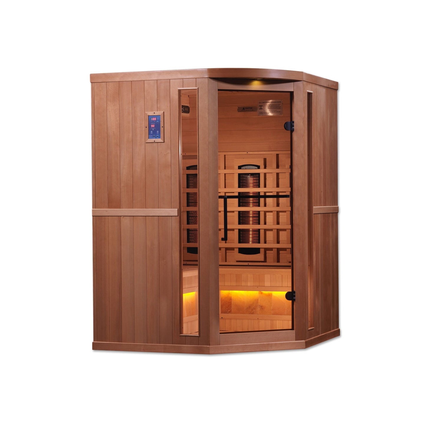 Golden Designs Sauna Golden Designs Reserve Edition Corner 3 Person Full Spectrum with Himalayan Salt Bar