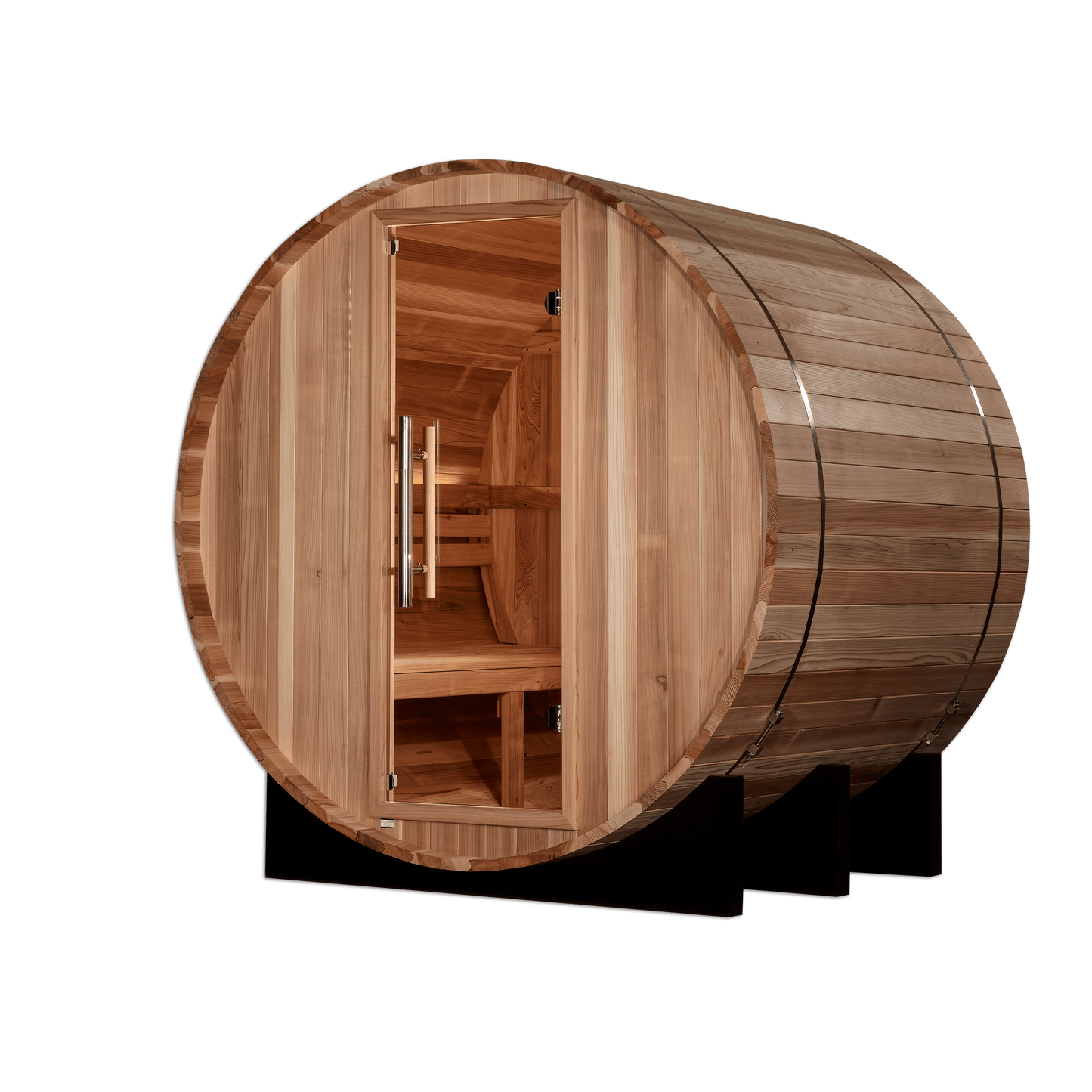 Golden Designs Sauna Golden Designs "St. Moritz" 2 Person Barrel Traditional Sauna - Pacific Cedar