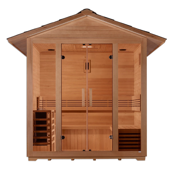 Golden Designs Sauna Golden Designs Vorarlberg 5 Person Traditional Outdoor Sauna - Canadian Hemlock