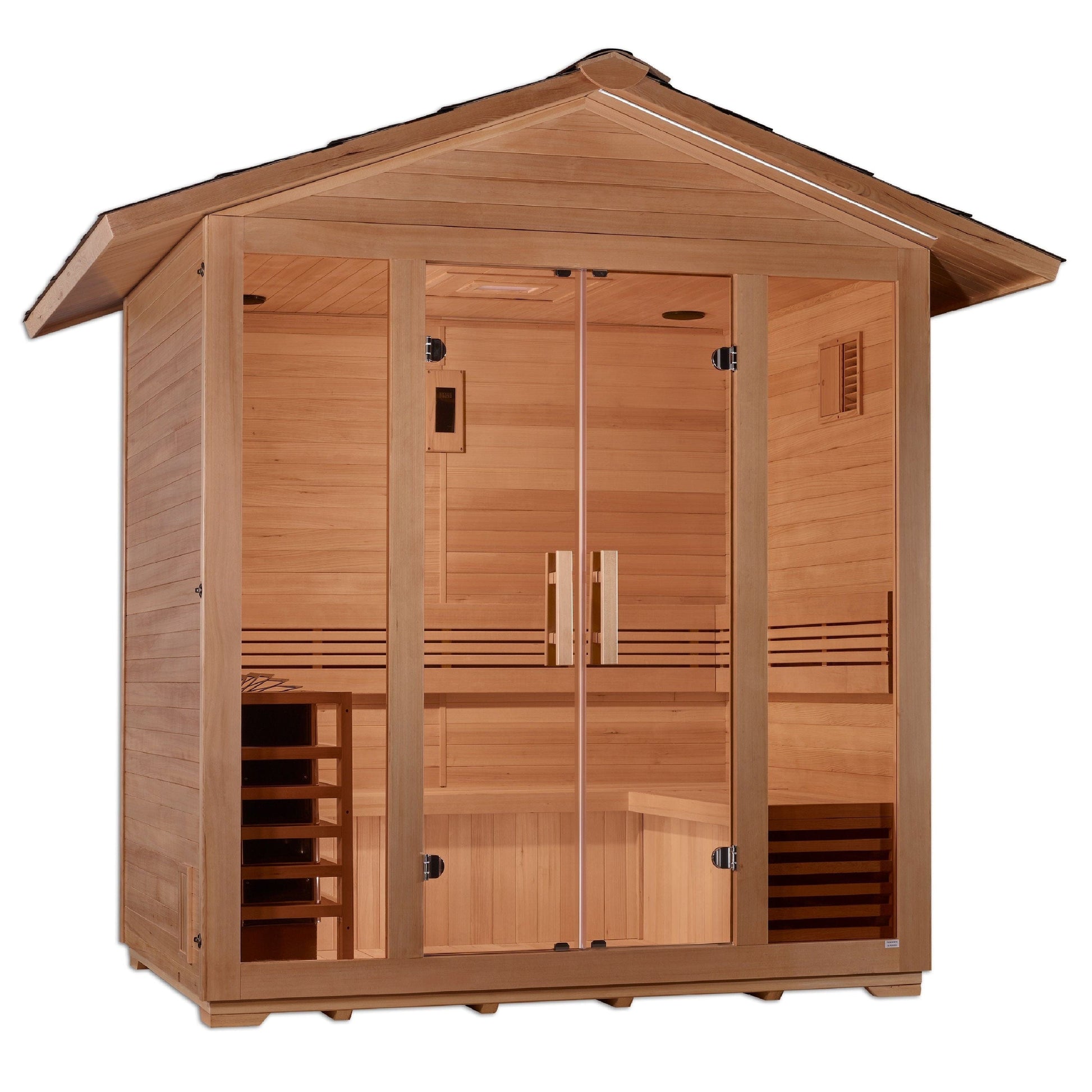 Golden Designs Sauna Golden Designs "Vorarlberg" 5 Person Traditional Outdoor Sauna - Canadian Hemlock