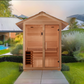 Golden Designs "Arlberg" 3 Person Traditional Outdoor Sauna - Canadian Hemlock