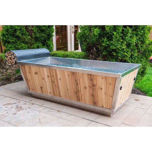 Leisurecraft Cold Plunge Polar Plunge Tub (Stainless Steel Interior) with Roll Up Cover & Penguin Cold Therapy Chiller Leisurecraft The Polar Plunge Tub