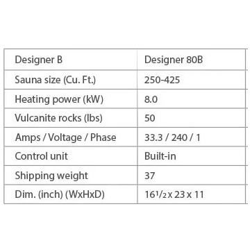 Leisurecraft Electric Sauna Heaters Leisurecraft Designer B Sauna Heater with Rocks