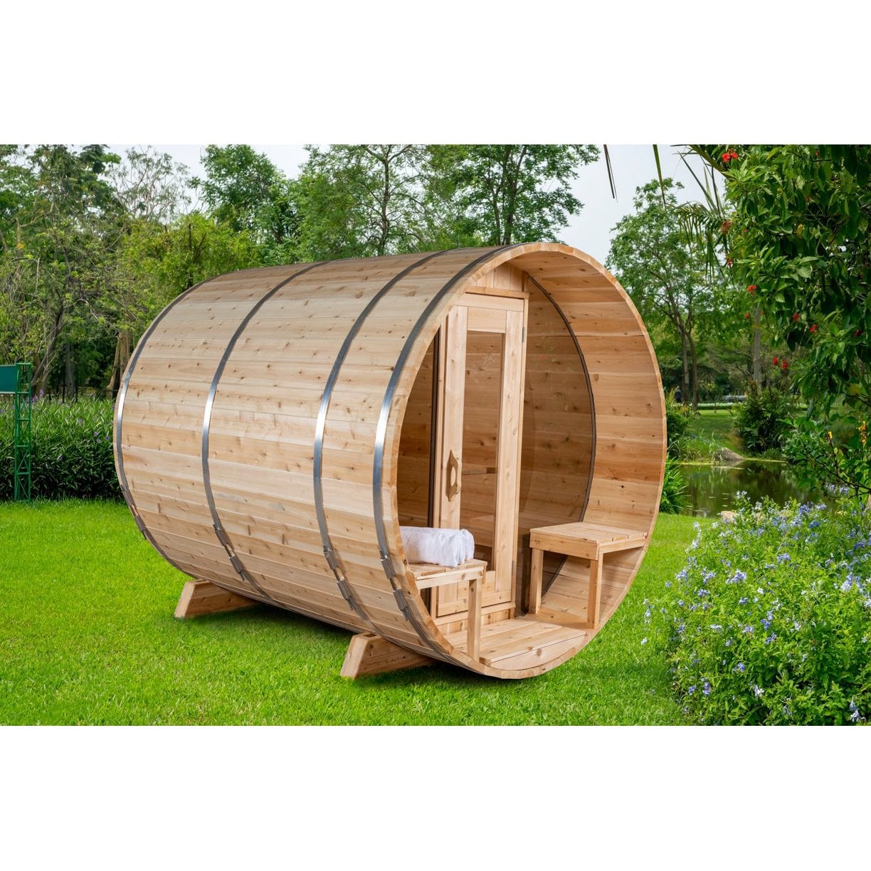 Leisurecraft Sauna Leisurecraft Serenity MP Barrel Sauna - 4 Person