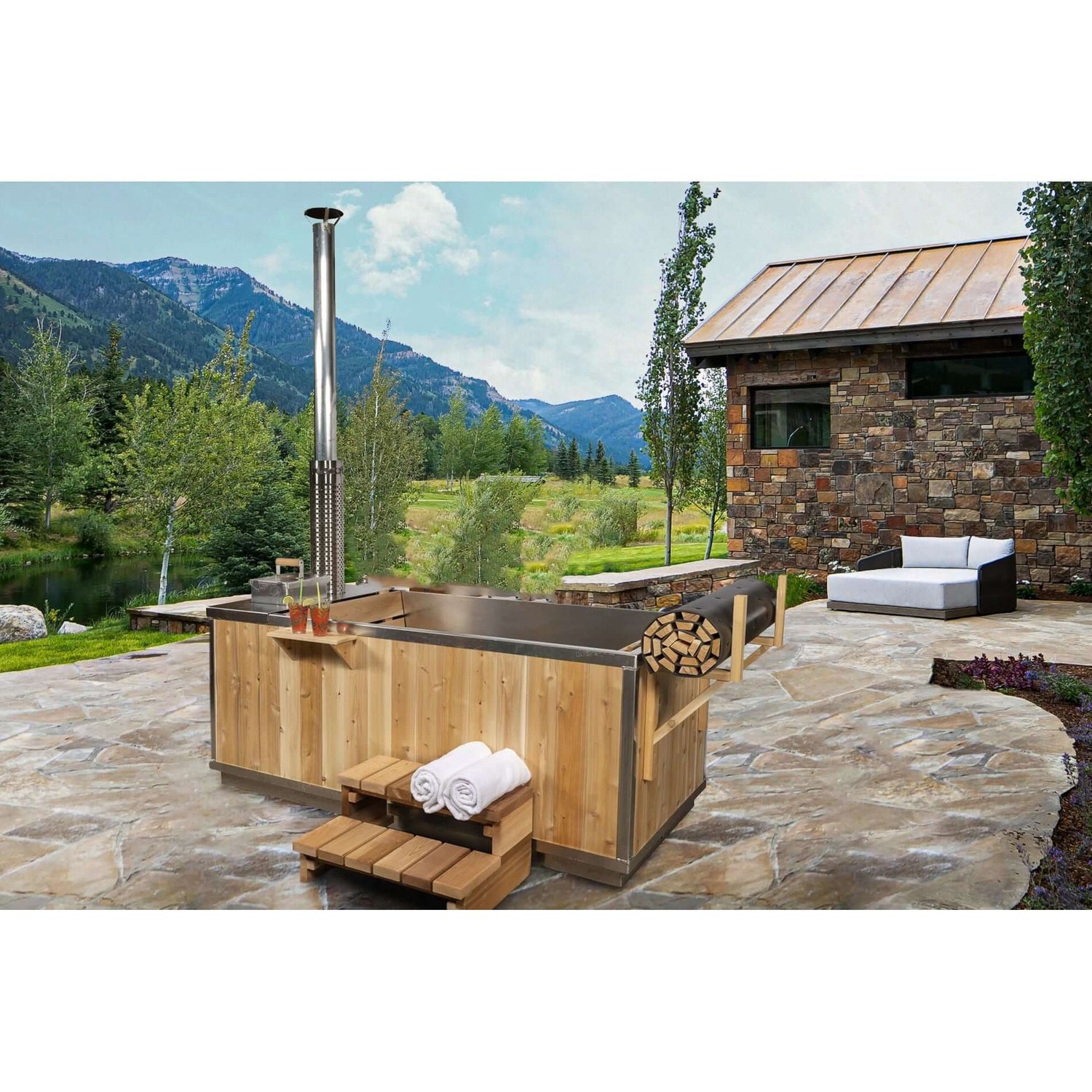 Wood Burning Hot Tub