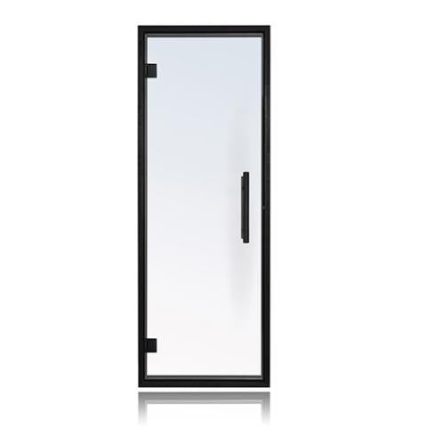 Prosaunas Clear Glass Sauna Door 24x73 - Black Alder Frame