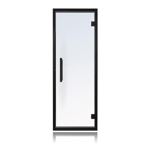 Prosaunas Clear Glass Sauna Door 24x73 - Black Alder Frame