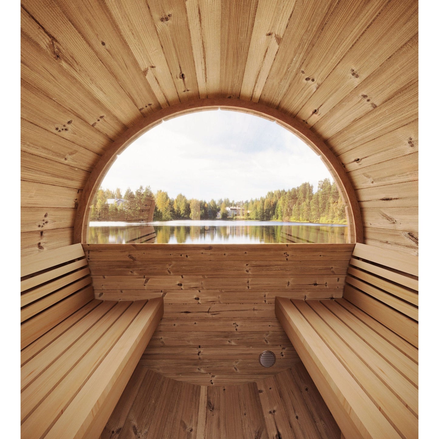 SaunaLife Sauna SaunaLife E7W Sauna Barrel with Window - 4 Person